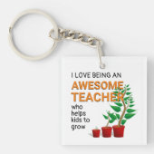 Geweldige leraar helpt Kinder groei Sleutelhanger (voorkant)