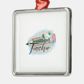 Geweldige leraar metalen ornament (Links)