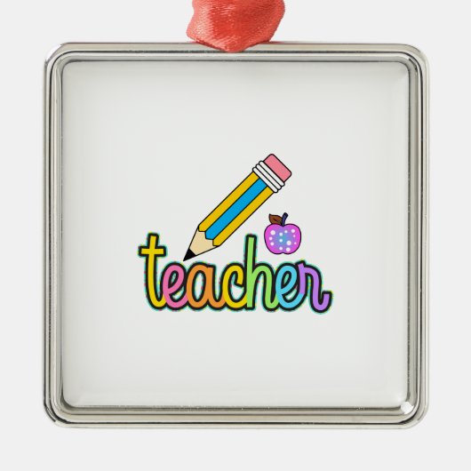 Geweldige leraar metalen ornament (Voorkant)