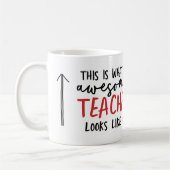 Geweldige leraar modern typografie cadeau koffiemok (Links)