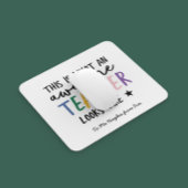 Geweldige leraar modern typografie regenbooggesche muismat