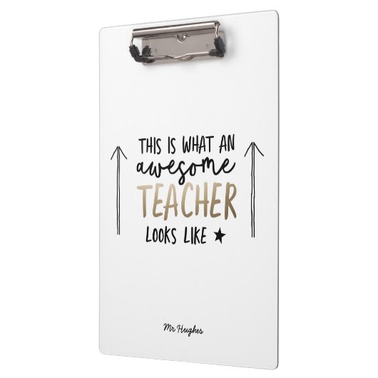 Geweldige leraar moderne typografie goud klembord (Links)