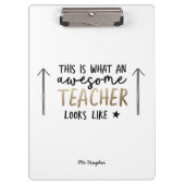 Geweldige leraar moderne typografie goud klembord (Voorkant)