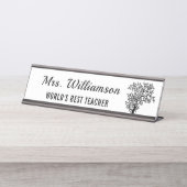 Geweldige leraar uit kleine zaden groeit machtige  bureau naambordje (Voorkant)