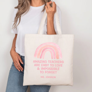 Geweldige Leraren zijn Gemakkelijk te Liefde Roze Tote Bag