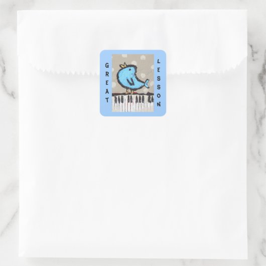 Geweldige les piano student sticker (Tas)