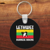 Geweldige Lethwei Birmese Bokspak Kick Mma Kickb Sleutelhanger (Voorkant)