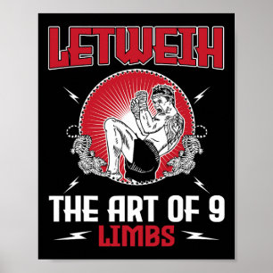 Geweldige Lethwei Boxing Outfit Kick MMA Kickbokse Poster