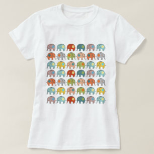 Geweldige leuke trendy circus Indische olifant T-shirt