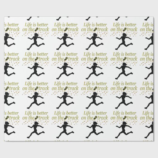 GEWELDIGE LEVEN IS BETER OP DE BAAN ONTWERP CADEAUPAPIER (Vlak)