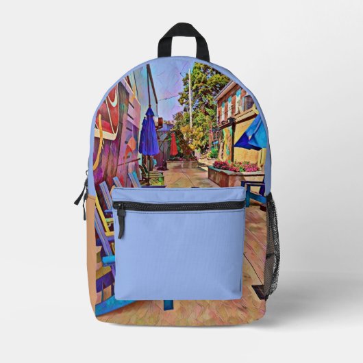 Geweldige levendige steegjePrint Cut Naaizak Bedrukte Rugzak (Voorkant)