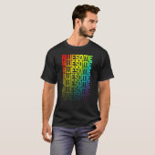 Geweldige Lgbtq+ regenboogvrije tekst Vervagen gra T-shirt (Voorkant volledig)