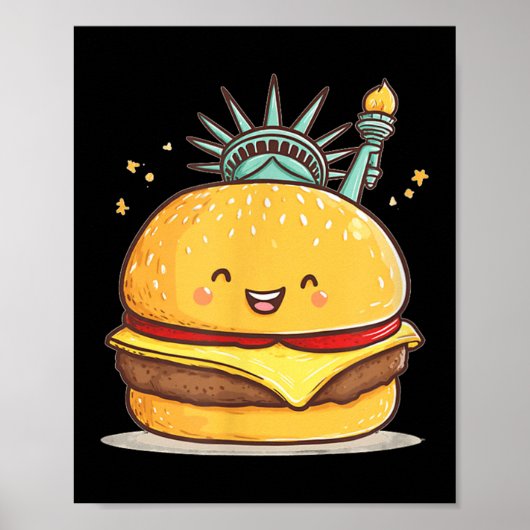 Geweldige Liberty Statue Burger kostuum voor jonge Poster (Voorkant)