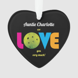 Geweldige liefdespickleball, aangepaste tekst, har ornament