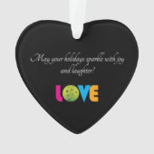 Geweldige liefdespickleball, aangepaste tekst, har ornament (achterkant)