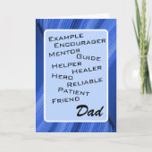 Geweldige lijst met eigenschappen van papa - mijn kaart (Voorkant)