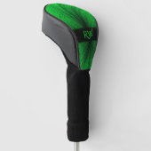 Geweldige Limoen met Black Splash Golfheadcover (Schuin)