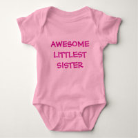 GEWELDIGE LITTLEST SISTER Pink Baby Outfit