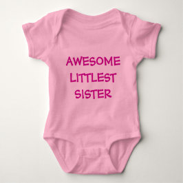 GEWELDIGE LITTLEST SISTER Pink Baby Outfit Romper