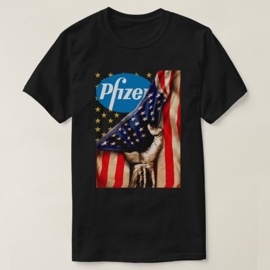 Geweldige Logo Pfizer en Amerikaans Shirt (Design voorkant)