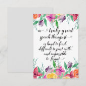 Geweldige logopedist op school, bedankt cadeau log (Voorkant / Achterkant)