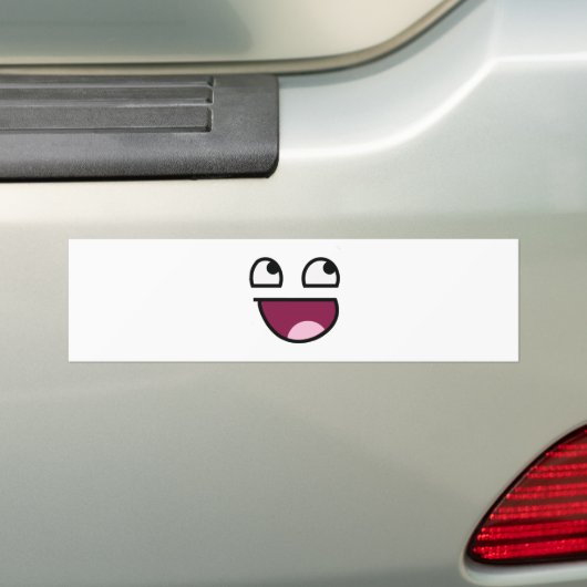 Geweldige Lulz Face Bumpersticker (Op auto)