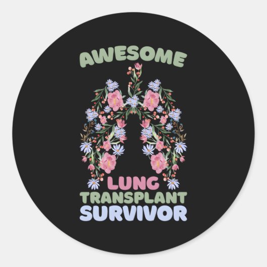 Geweldige Lung Transplant Survivor Ronde Sticker (Voorkant)