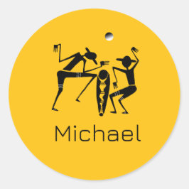 Geweldige maanlicht dans ronde sticker