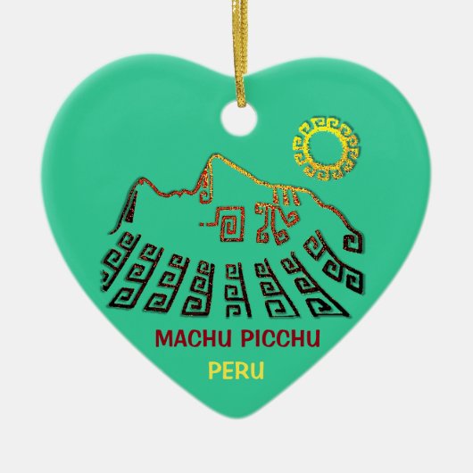Geweldige Machu Picchu Keramisch Ornament (Voorkant)