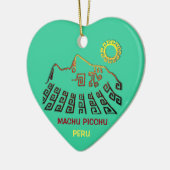 Geweldige Machu Picchu Keramisch Ornament (Links)