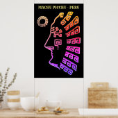 Geweldige Machu Picchu tekening Poster (Keuken)