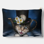 Geweldige Mad Hatter Theepot Cat Whimsical Design Etui (Achterkant)