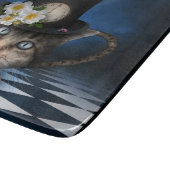 Geweldige Mad Hatter Theepot Cat Whimsical Design Snijplank (Hoek)
