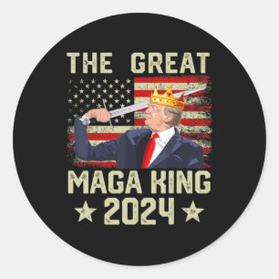 Geweldige MAGA King Trump Biden Political Ultra Me Ronde Sticker