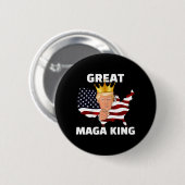 Geweldige MAGA Koning Ronde Button 5,7 Cm (Voorkant /achterkant)