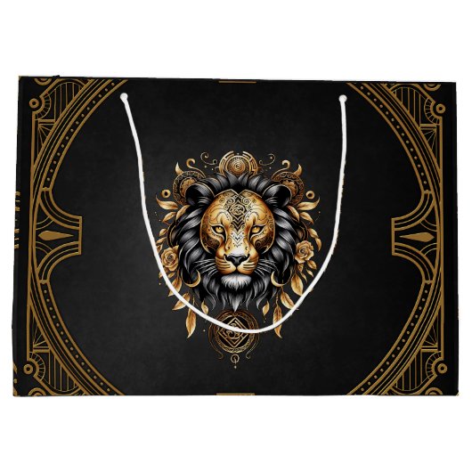 Geweldige majestueuze leeuw groot cadeauzakje (Achterkant)