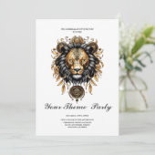 Geweldige majestueuze leeuw kaart (Staand voorkant)