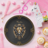 Geweldige majestueuze leeuw papieren bordje (Feest)