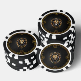 Geweldige majestueuze leeuw poker chips
