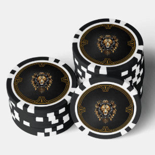 Geweldige majestueuze leeuw poker chips