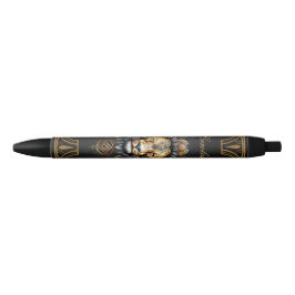 Geweldige majestueuze leeuw zwarte inkt pen