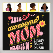 Geweldige mam! Erg leuk, leuk, poster voor mama. B (Voorkant)