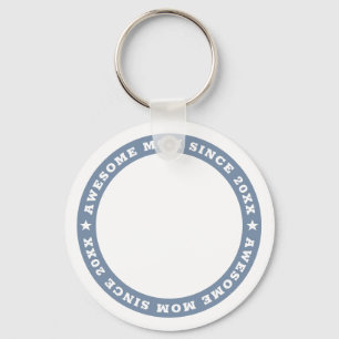 Geweldige mam sinds 20XX Modern Simple Photo Keych Sleutelhanger