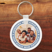 Geweldige mam sinds 20XX Modern Simple Photo Keych Sleutelhanger (Voorkant)