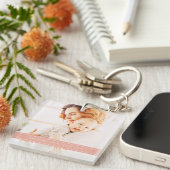 Geweldige mam sinds 20XX Modern Simple Thread Phot Sleutelhanger (Voorkant Rechts)