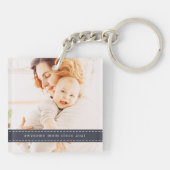 Geweldige mam sinds 20XX Modern Simple Thread Phot Sleutelhanger (Achterkant)