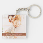 Geweldige mam sinds 20XX Modern Simple Thread Phot Sleutelhanger (Achterkant)