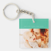 Geweldige mam sinds 20XX Modern Simple Thread Phot Sleutelhanger (Voorkant)