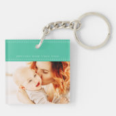 Geweldige mam sinds 20XX Modern Simple Thread Phot Sleutelhanger (Achterkant)