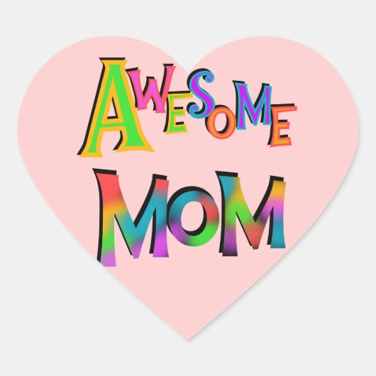 Geweldige mama T-shirts en cadeautjes Hart Sticker (Voorkant)